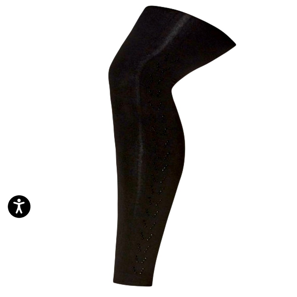 CITY CHIC Fleece lined black rhinestone leggings